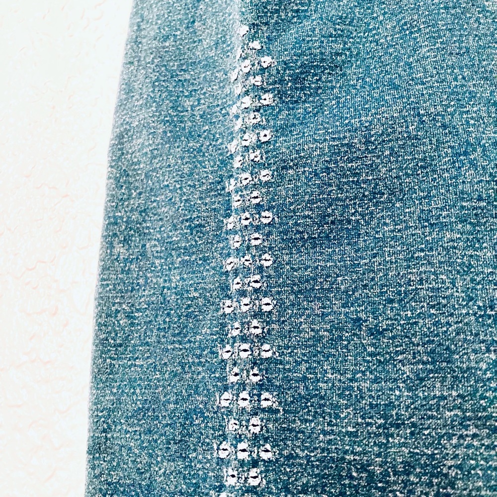 Free People Movement Good Karma High Rise Crop Leggings (Bluegrass) - Picture 3 of 6